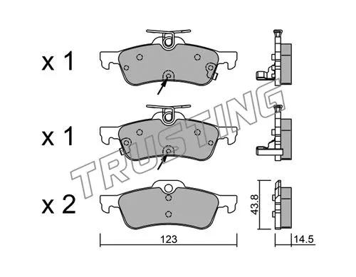 Brake Pad Set, disc brake (572.2)
