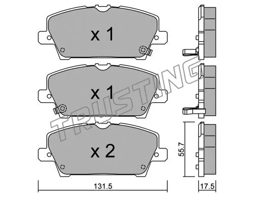 Brake Pad Set, disc brake (744.0)