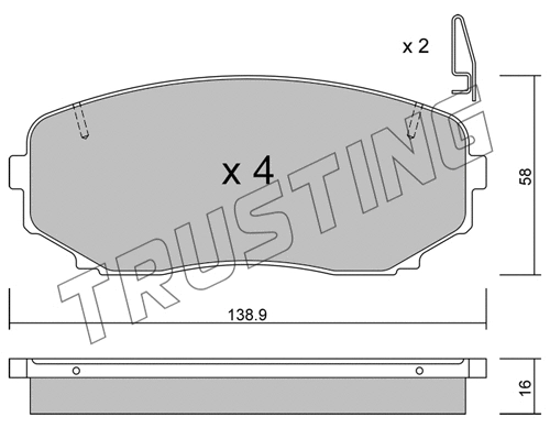 Brake Pad Set, disc brake (889.1)