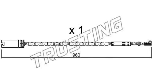 Warning Contact, brake pad wear (SU.281)