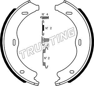 Brake Shoe Set, parking brake (052.138K)