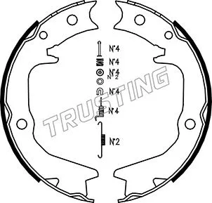 Brake Shoe Set, parking brake (064.177K)