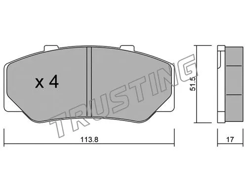 Brake Pad Set, disc brake (317.0)