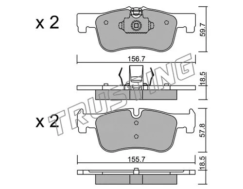 Brake Pad Set, disc brake (975.0)