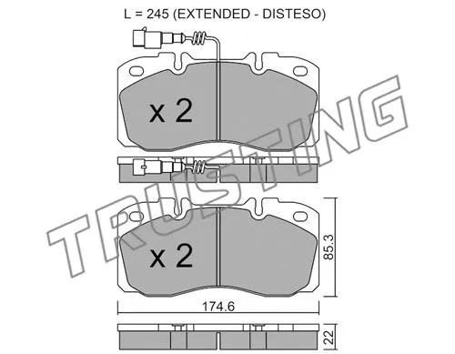 Brake Pad Set, disc brake (277.5)