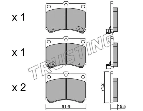 Brake Pad Set, disc brake (205.0)