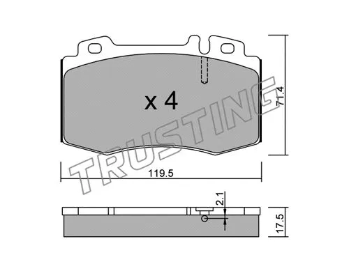 Brake Pad Set, disc brake (579.0)