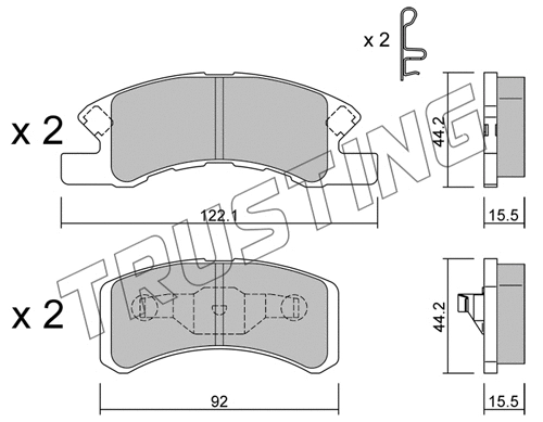 Brake Pad Set, disc brake (621.0)