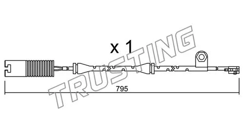 Warning Contact, brake pad wear (SU.152)