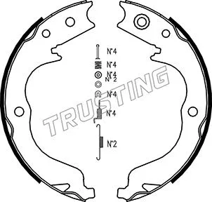 Brake Shoe Set, parking brake (064.180K)