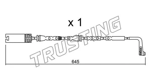 Warning Contact, brake pad wear (SU.297)