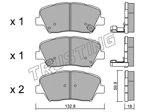 Brake Pad Set, disc brake (1050.0)