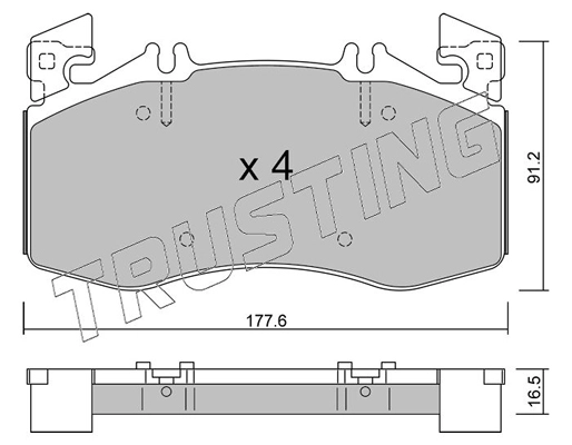 Brake Pad Set, disc brake (1270.0)