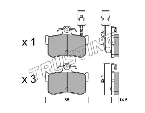 Brake Pad Set, disc brake (707.0)