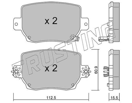Brake Pad Set, disc brake (1334.0)