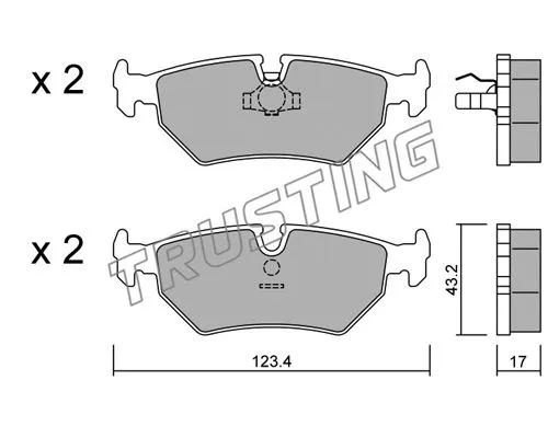 Brake Pad Set, disc brake (182.0)