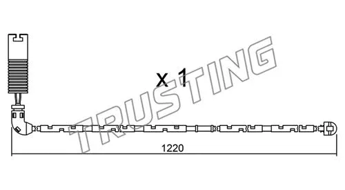 Warning Contact, brake pad wear (SU.296)