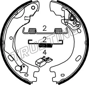 Brake Shoe Set, parking brake (092.313K)