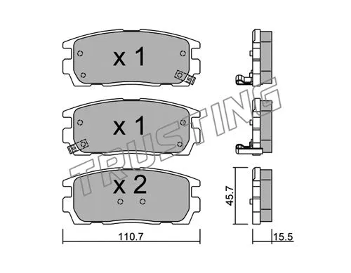 Brake Pad Set, disc brake (795.0)