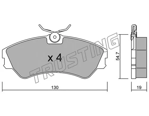 Brake Pad Set, disc brake (165.0)