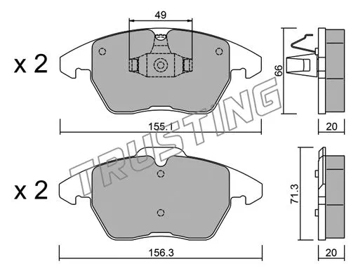 Brake Pad Set, disc brake (564.2)