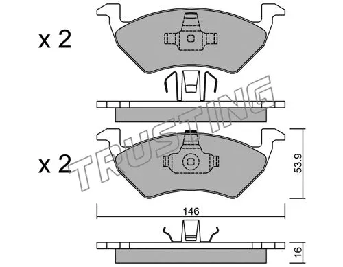 Brake Pad Set, disc brake (994.0)