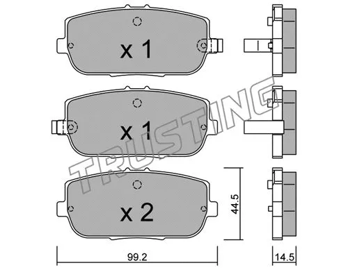 Brake Pad Set, disc brake (888.0)