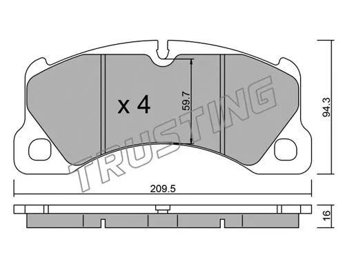 Brake Pad Set, disc brake (973.0)
