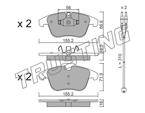 Brake Pad Set, disc brake (691.5W)