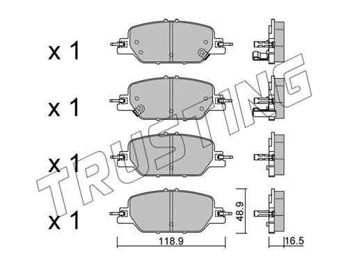 Brake Pad Set, disc brake (1154.0)