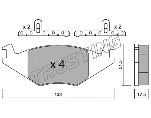 Brake Pad Set, disc brake (049.0K)