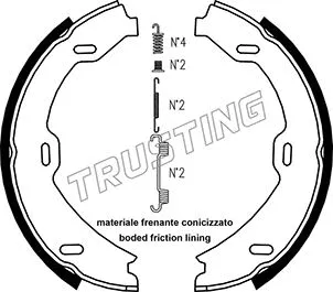 Brake Shoe Set, parking brake (052.128K)