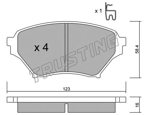 Brake Pad Set, disc brake (623.0)