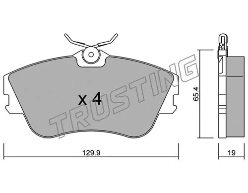 Brake Pad Set, disc brake (167.0)