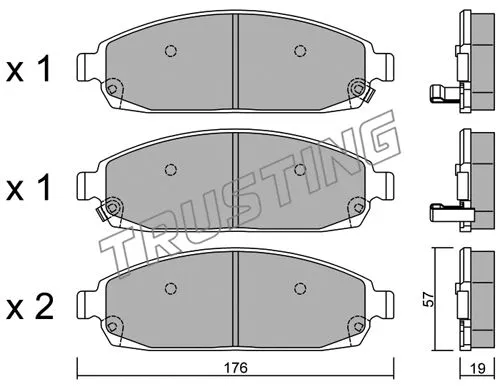 Brake Pad Set, disc brake (735.0)