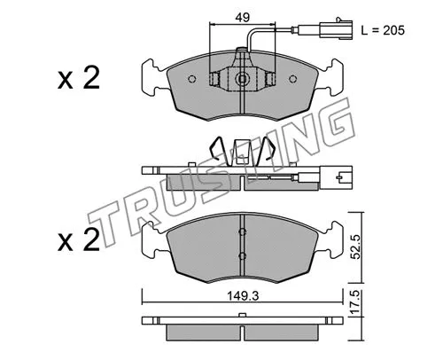 Brake Pad Set, disc brake (283.4)