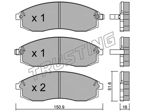 Brake Pad Set, disc brake (315.1)