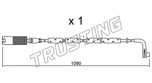 Warning Contact, brake pad wear (SU.206)