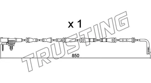Warning Contact, brake pad wear (SU.352)