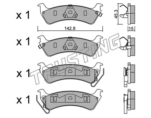Brake Pad Set, disc brake (543.0)