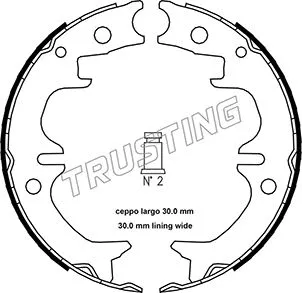 Brake Shoe Set, parking brake (115.314)