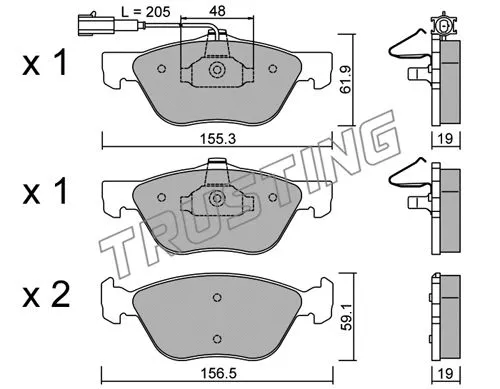 Brake Pad Set, disc brake (085.2)