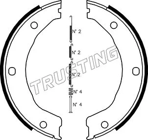 Brake Shoe Set, parking brake (040.158K)