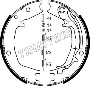 Brake Shoe Set, parking brake (046.215K)