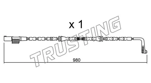 Warning Contact, brake pad wear (SU.306)