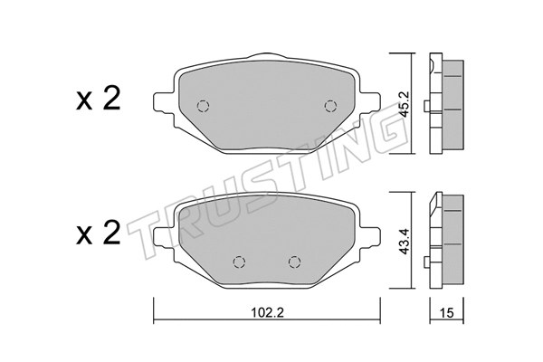 Brake Pad Set, disc brake (1324.0)