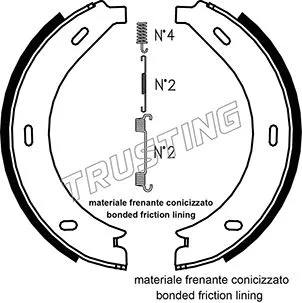 Brake Shoe Set, parking brake (052.123K)