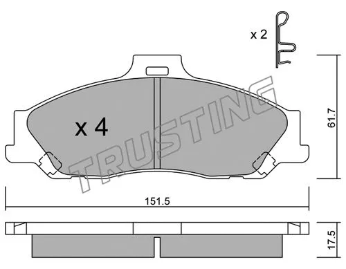 Brake Pad Set, disc brake (495.0)