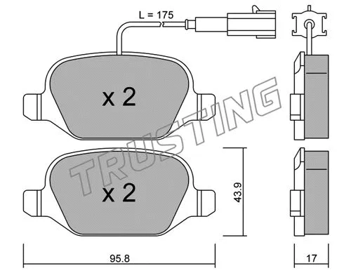 Brake Pad Set, disc brake (333.2)