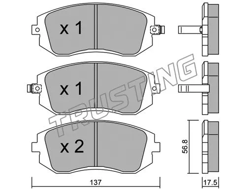 Brake Pad Set, disc brake (516.0)